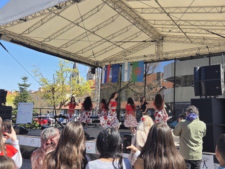 Plesna točka na prireditvi ob svetovnem dnevu Romov.