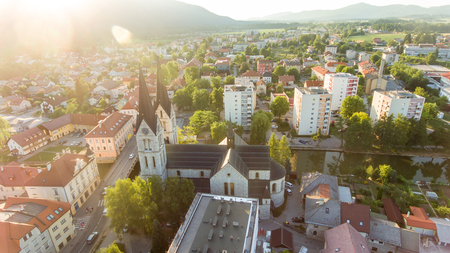 Kočevje iz zraka. Foto: Jurij Pelc.